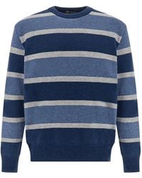 Paul & Shark - Striped Crew-Neck Sweater - Lyst