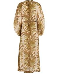 Zimmermann - Ascension Linen Tunic Midi Dress - Lyst