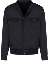 Giorgio Armani - Bomberjacke Mit Kontrasteinsätzen - Lyst