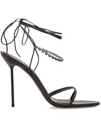 Paris Texas - Crystal-Embellished Tie-Fastening Sandals - Lyst