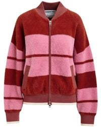 Essentiel Antwerp - Striped Zip-Up Cardigan - Lyst