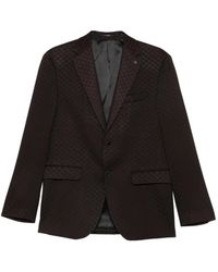 KARL LAGERFELD - Monogram-Pattern Notched-Lapel Blazer - Lyst