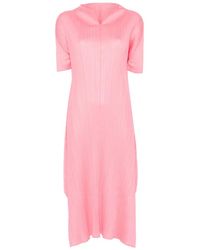 Pleats Please Issey Miyake - Monthly Colors March Pleated Midi Dress - Lyst