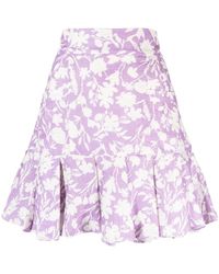 Bambah - Arielle Ruffle-hem Linen Mini Skirt - Lyst