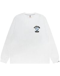 Aape By A Bathing Ape - Logo-Print Long-Sleeve T-Shirt - Lyst
