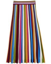 Chinti & Parker - Midi Striped Wool Skirt - Lyst