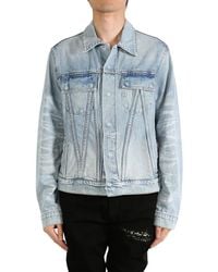 Amiri - Distressed-Effect Denim Jacket - Lyst