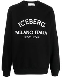 Iceberg - Logo-Print Cotton Sweatshirt - Lyst