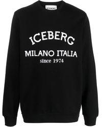 Iceberg - Logo-Print Cotton Sweatshirt - Lyst