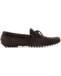 Emporio Armani - Lace-up Leather Boat Shoes - Lyst