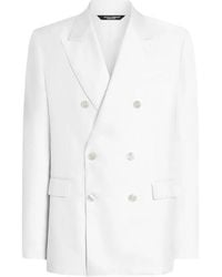 Dolce & Gabbana - Sicilia Light Double-Breasted Silk Twill Jacket - Lyst