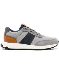 Tod's - Suede-panel Ribbed Sneakers - Lyst