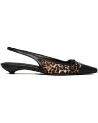 Anine Bing - Zoey Leopard-Print Slingback Ballet Flats - Lyst