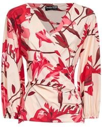La Petite Robe Di Chiara Boni - Floral-Print Blouse - Lyst