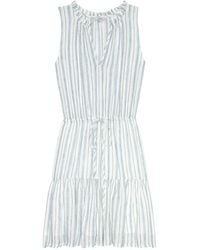 Rails - Albany Ruffled-Hem Striped Mini Dress - Lyst