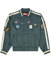 DIESEL - Blouson Bomber En Satin À Patchs - Lyst