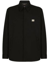 Dolce & Gabbana - Logo-plaque Shirt Jacket - Lyst