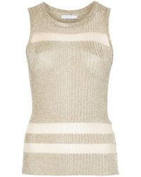 Patrizia Pepe - Sheer-Panels Tank Top - Lyst