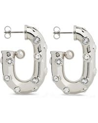 Rabanne - Pendientes XL Link con detalles de strass - Lyst