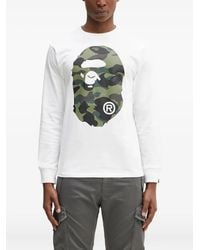 A Bathing Ape - 1St Camo Big Ape Head Long-Sleeve T-Shirt - Lyst