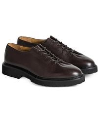 Solovière - Edouard Lug Grained-Leather Derby Shoes - Lyst