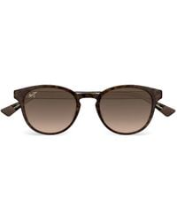 Maui Jim - Hiehie Tortoiseshell Round Sunglasses - Lyst