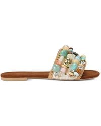 Kurt Geiger - Bead-Embellished Eagle-Plaque Slides - Lyst