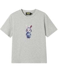 Mini Cream - Rabbit-Print Cotton Top - Lyst