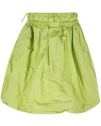 Prada - Elastic-Waist Mini Skirt - Lyst