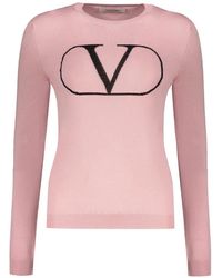 Valentino Garavani - Crew-Neck Wool Sweater - Lyst