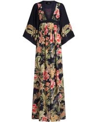 Etro - Floral-Print Crepe-De-Chine Dress - Lyst