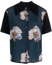 PS by Paul Smith - Camisa a paneles con estampado floral - Lyst