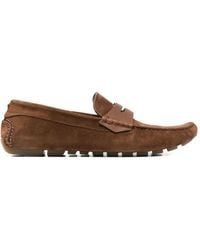 Canali - Panel Leather Loafers - Lyst