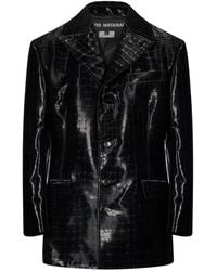 Junya Watanabe - Blazer Croisé À Effet Peau De Crocodile - Lyst