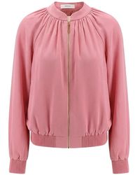 JOSEPH - Mira Satin-Effect Bomber Jacket - Lyst