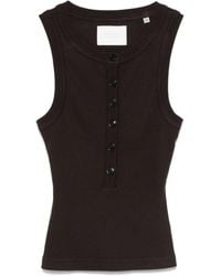 Citizens of Humanity - Button-Front Ribbed Top - Lyst