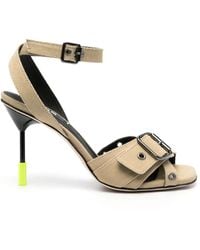 MSGM - 95Mm Eyelet-Embellished Sandals - Lyst