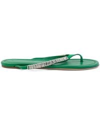 Christopher Esber - Frida Pierced Suede Flat Sandals - Lyst