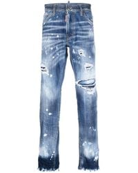 DSquared² - Distressed-finish Slim-fit Jeans - Lyst
