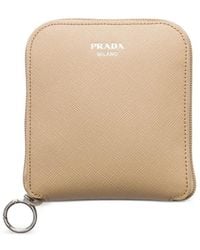 Prada - Saffiano Leather Pendant With Re-Nylon Tote Bag - Lyst