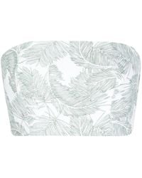 Bambah - Palm Leaf-Print Bustier Top - Lyst