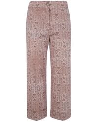 Pierre Louis Mascia - Geometric-Print Wool Trousers - Lyst