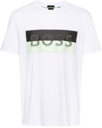 BOSS - Logo-appliqué Short-sleeve T-shirt - Lyst
