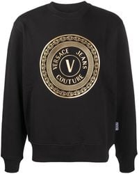 Versace Jeans Couture - Metallic Logo Print Jumper - Lyst