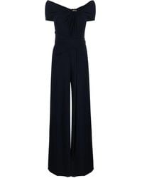 Talbot Runhof - Halterneck Crepe Jumpsuit - Lyst