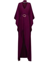 ‎Taller Marmo - Cassandra Belted V-Neck Dress - Lyst