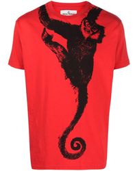 Vivienne Westwood - Monkey-print Organic Cotton T-shirt - Lyst