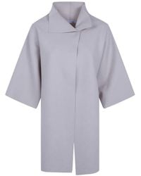 Harris Wharf London - High-Neck Wide-Sleeve Coat - Lyst