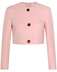 Emilia Wickstead - Lizette Button-Fastening Cropped Jacket - Lyst