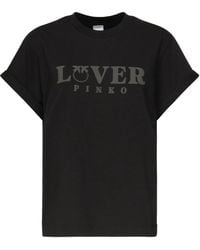 Pinko - Logo-Print Short-Sleeve T-Shirt - Lyst